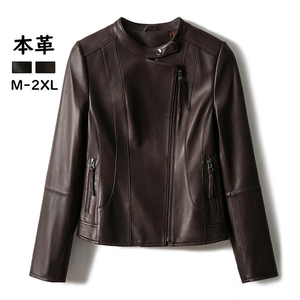 本革 ラムレザー レザージャケット レディース 本革 レザージャケット ショット丈 羊革 レザーコート ショットコート トレンチコート ライダース 防風 革コート アウター 春秋冬 結婚式 母の日 プ