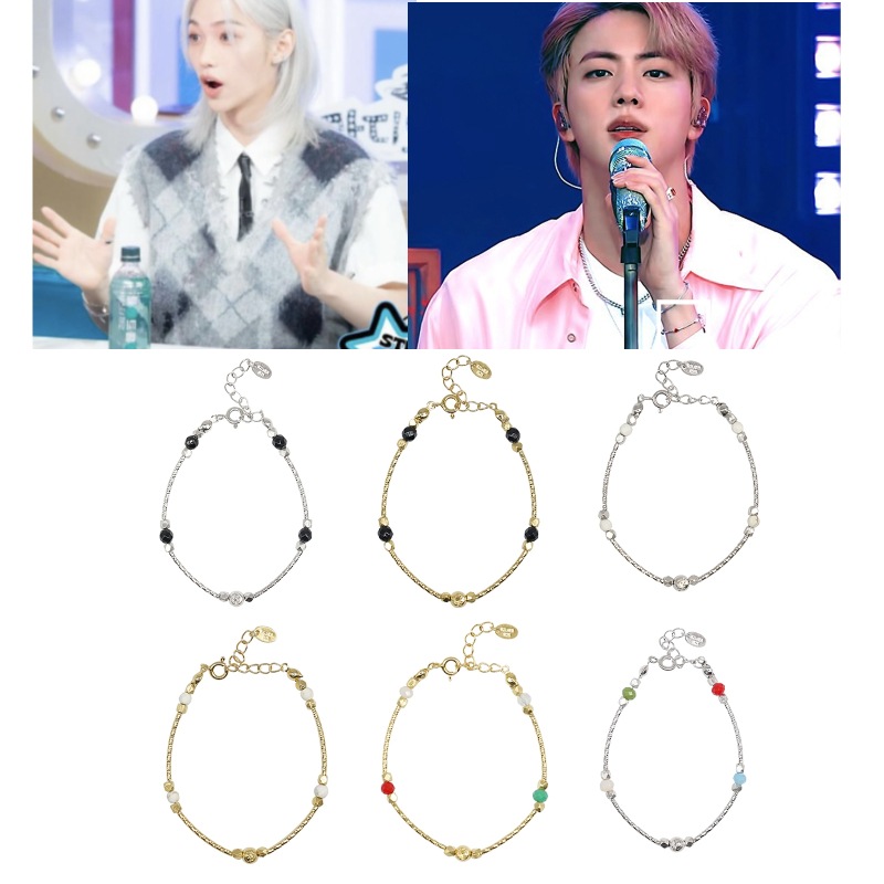 【BTS JINジン,Straykidsフィリックス着用】Persona ball bead pipeブレスレット