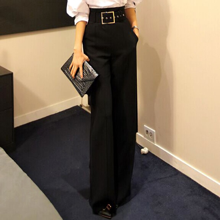 ハイウエスト センターシーム ベルトパンツ OHCA0018