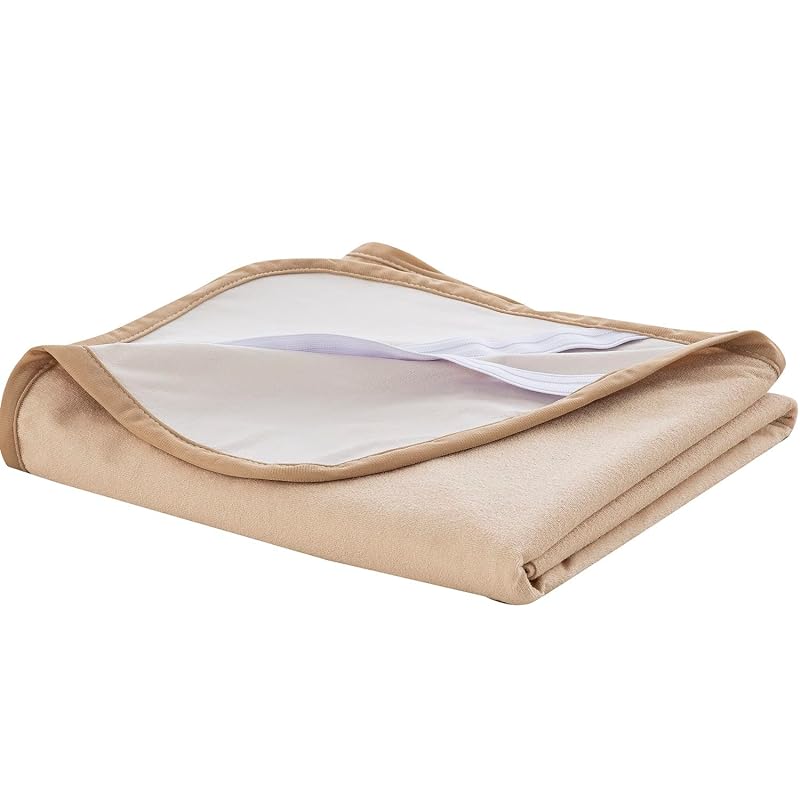 防水シーツ クイーン 介護 敷きパッド 165x205cm 防水シート 綿のタオル地 おねしょシーツ 洗える 防水パット オールシーズン 防水カバー 失禁対策 4隅ゴム付き ベージュ