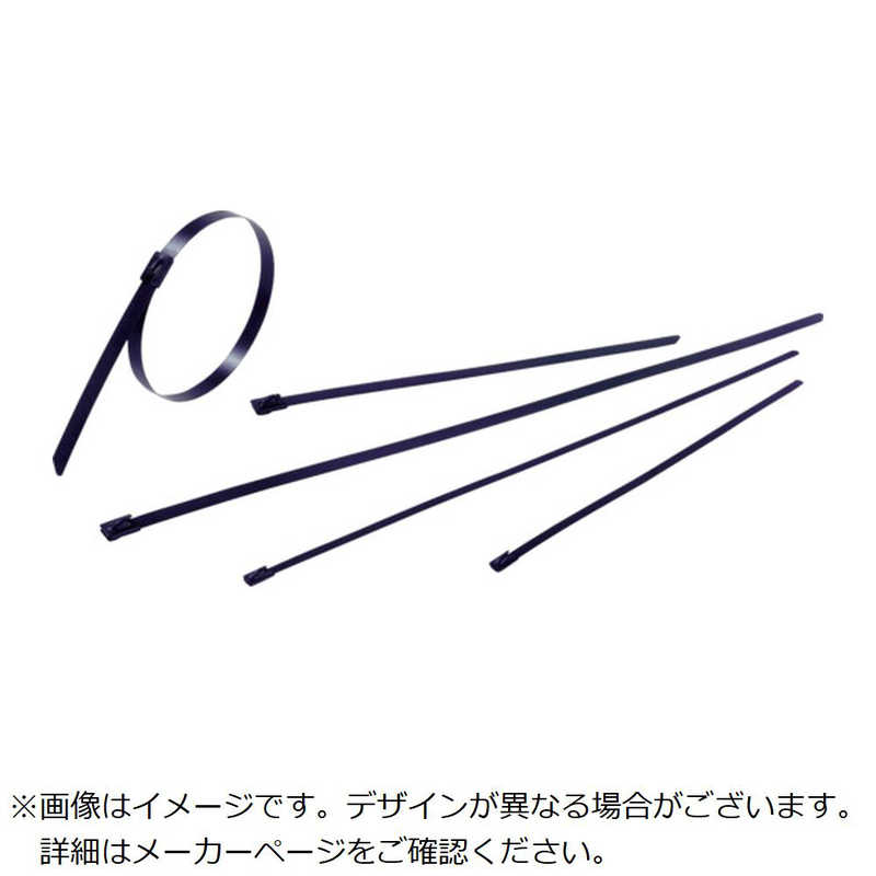 ABB　TY-MET ポリエステルコーティング316ステンレススチールタイ(ボールロックタイプ)幅4.6X長さ300mm 100本入り　YLS4.6300BC