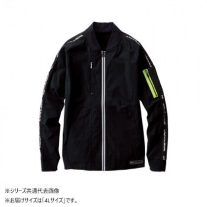 桑和 0388-00 長袖ブルゾン 4Lサイズ ブラック(4)