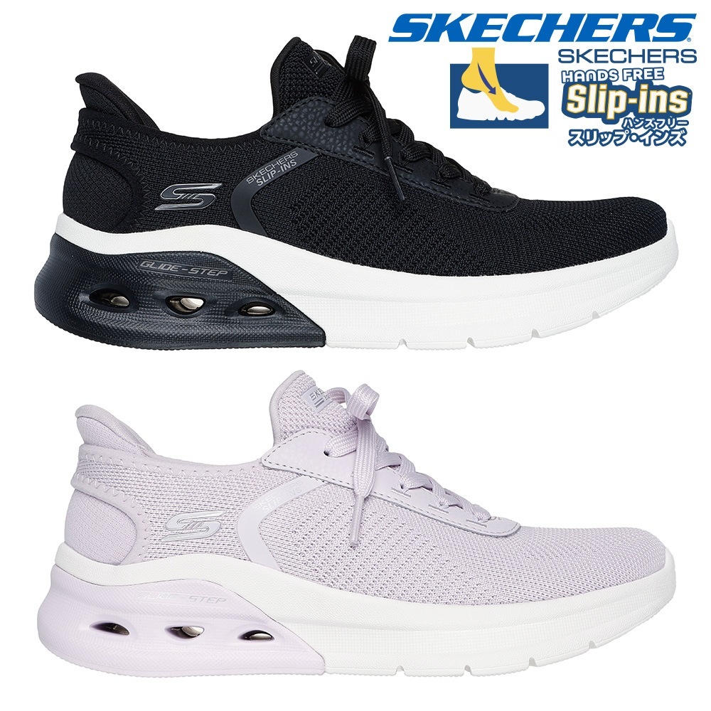 スケッチャーズ スニーカー レディース 117638 SKECHERS Slip ins BOBS ARC WAVES 2.0 スリップインズ ハンズフリー