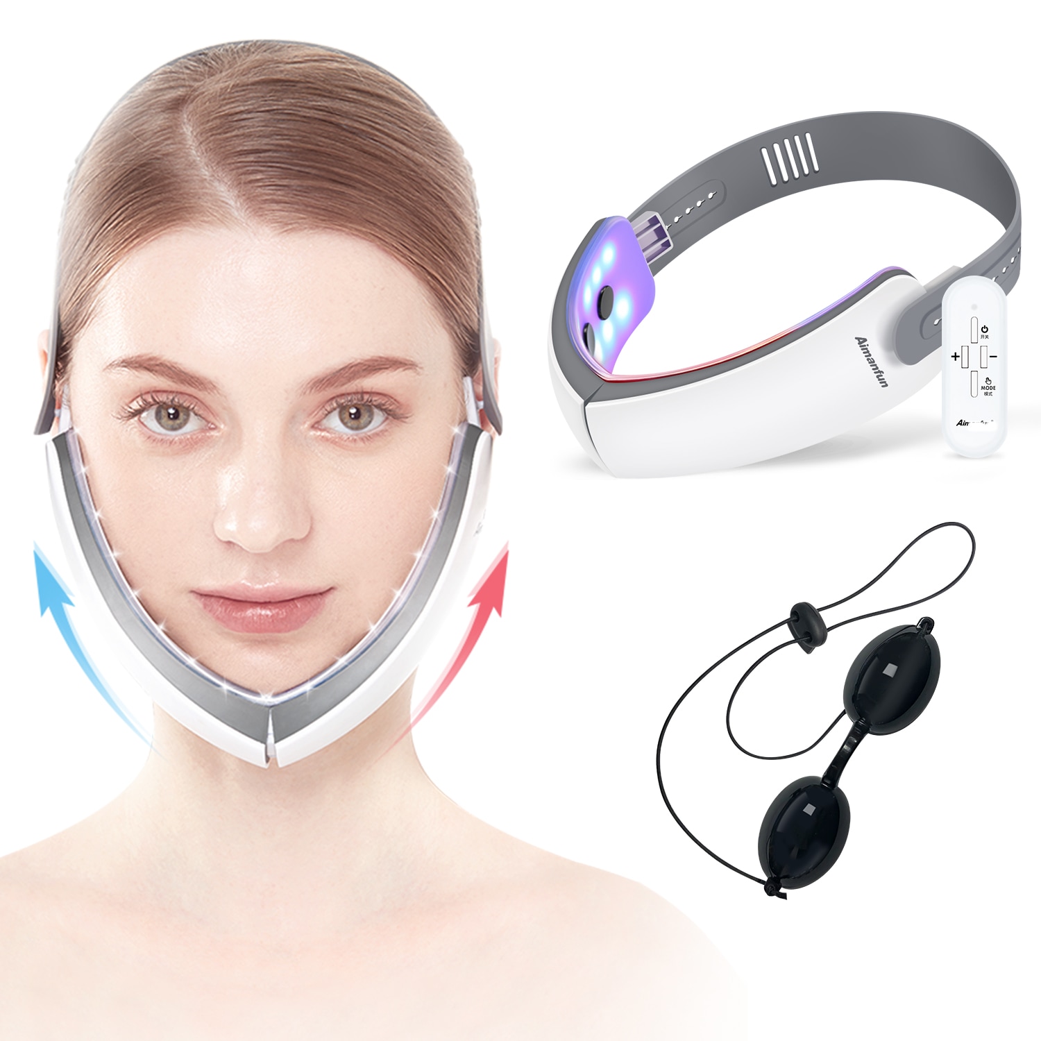 美顔器 EMS 小顔 ベルト 光美容器 フェイスベルト V顔 リフトアップ 二重あご リフトアップ