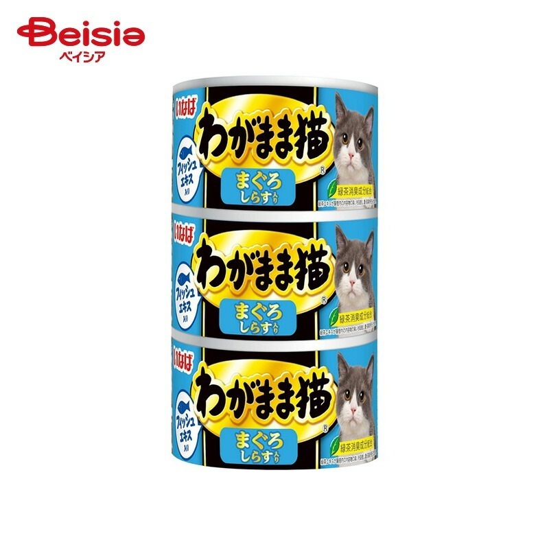 いなばペットフード いなば わがまま猫 3缶 まぐろ しらす入り (140g×3)×18個 ペット