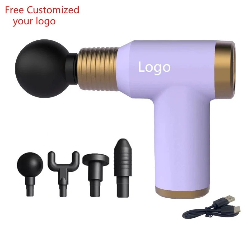 電気マッサージガン 健康的な全身ケア デバイス 深い筋肉 リラックス 肌色 カスタムロゴ ネックピロー 腰痛 肩こり解消