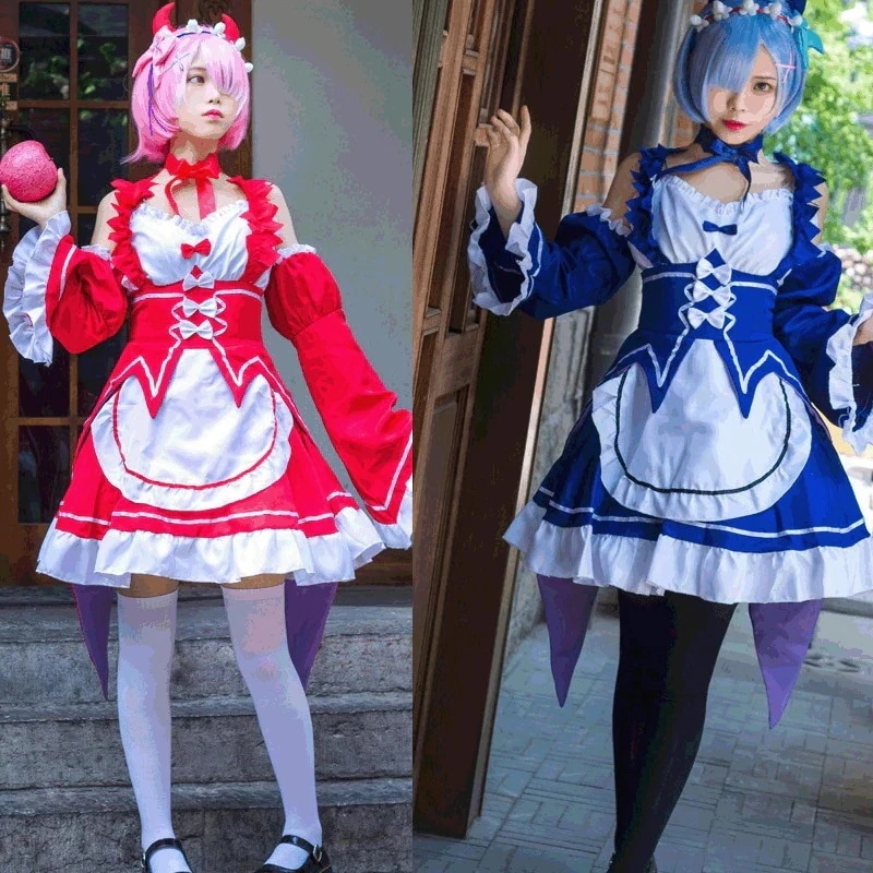 大人気コスプレ変装仮装衣装 Re:ゼロから始める異世界生活 レムRem Lolita メイド装