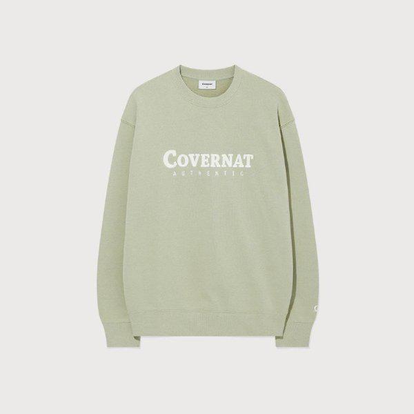 長袖Tシャツ CQK CO2501CR01-LK オーセンティックロゴ スウェットシャツ ライトカーキ