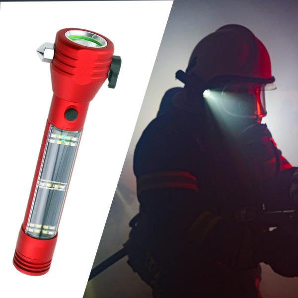 安全ハンマー付き超高輝度トーチLEDU充電式懐中電灯