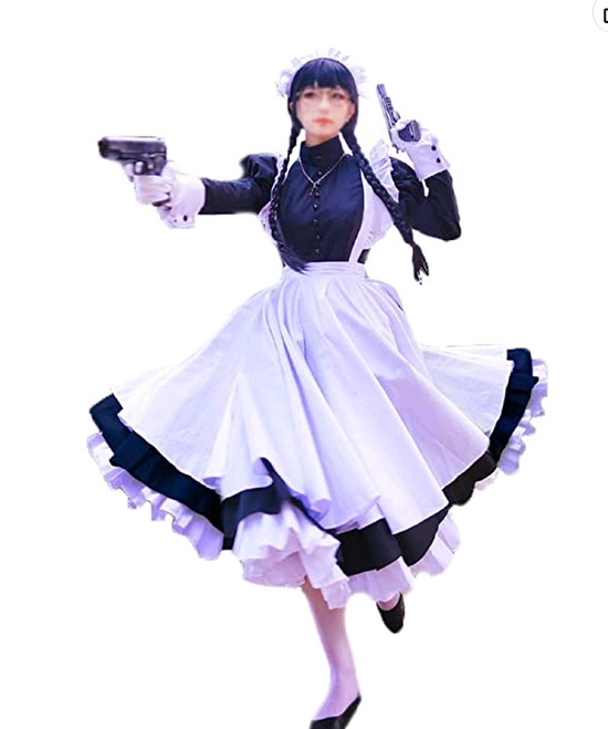 コスプレコスチュームコスチュームロベルタスタイルメイドドレス+ウィッグ+クロススーツ変装パーティーイ