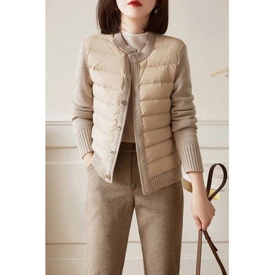 セーター 綿の服 新しい 気質 冬着 短い ラウンドネック ニットコートと綿服 人気 コート