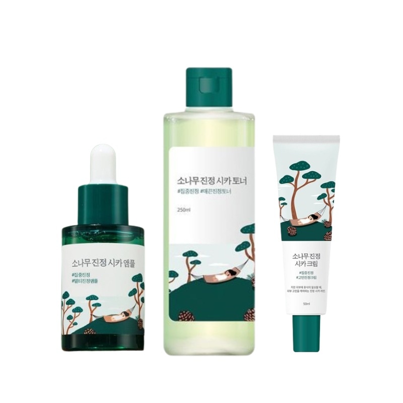 [3点セット]マツ 鎮静 シカアンプル30ml+トナー 250ml+クリーム 50ml