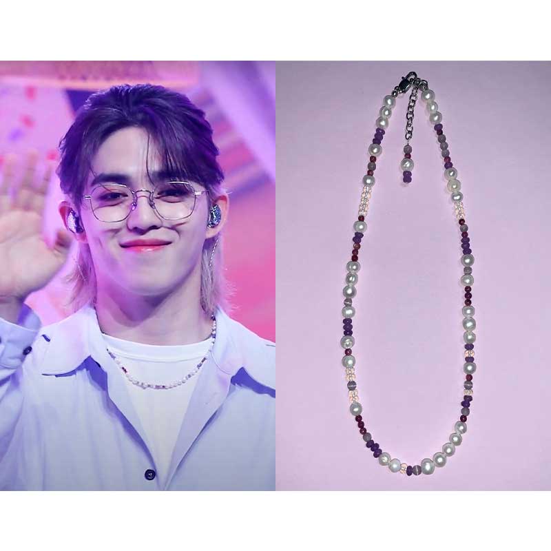 SEVENTEEN ホシ着用 軽いウッドビーズでデイリーネックレス/韓国ファッション/韓国ファッションスタイル/韓国ストリートファッション/SNSで人気/韓国の人気ブランド