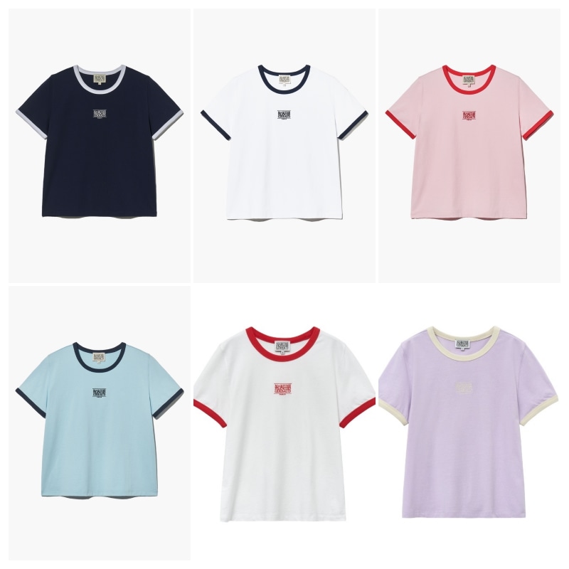 【MARITHEFRANCOISGIRBAUD】 W CLASSIC LOGO RINGER TEE : 6COLORS