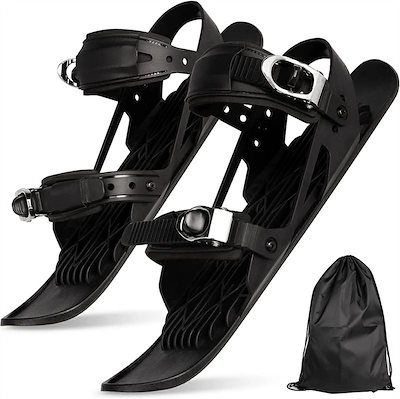 ミニスキー THOM WILLS 新世代 ショートスキー ミニスキー 板 スキーシューズ スキー板 雪遊び 大人用 子供用 屋外スノーボード ミニスノーシューズ  スノーショート スキーブーツ 軽量 小型 調整可能 瞬時脱着 持ち運び簡単 全サイズに適用 冬用シューズ | BeautyANNShop