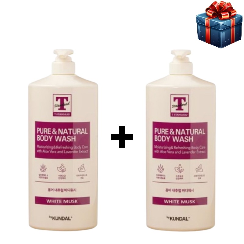 [大容量1+1]T STANDARD ボディウォッシュ 1.6L+1.6L 韓国人気ボディウォッシュ低刺激肌水分鎮静ケア アロエベラ ラベンダー ホワイトムスクの香り