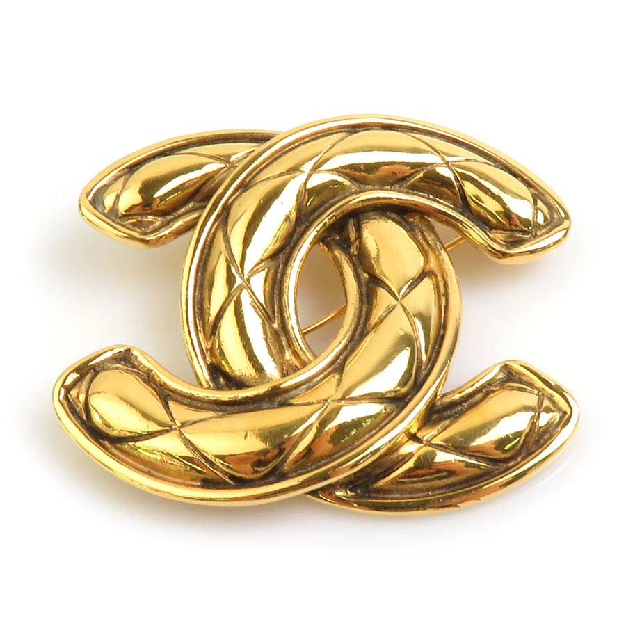 シャネル CHANEL ブローチ ココマーク メタル ゴールド レディース e60484a