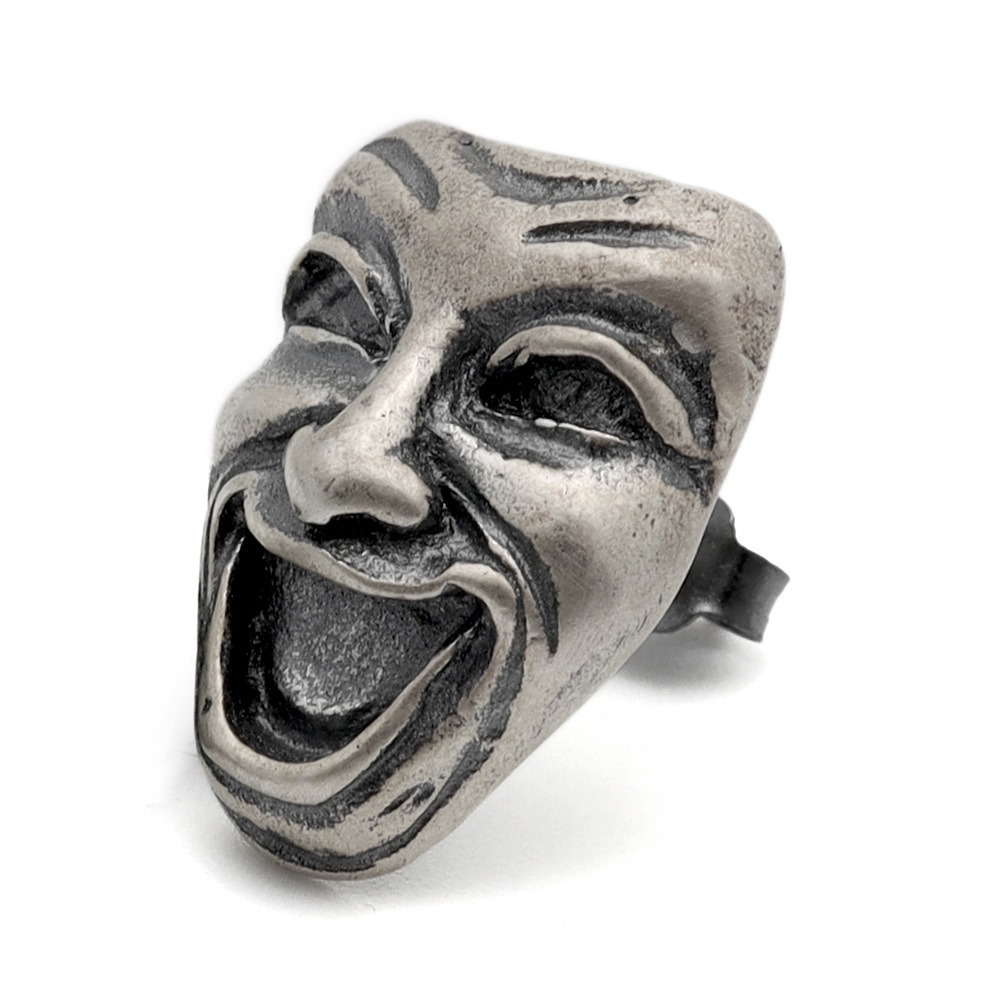 925 笑い顔 スタッドピアス [es293]