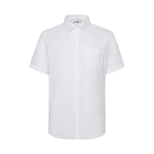 綿混紡ソリッド半袖ドレスシャツ___DLS3SHDS101A1