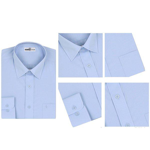 メンズ 国産 高級 デイリー 長袖カラーネック ワイシャツ SJ-SHA-23