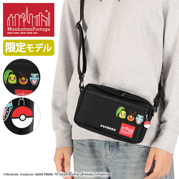 日本正規品 ショルダーバッグ メンズ レディース ポケモン ブランド 斜めがけ 小さめ ミニショルダー 撥水 限定 MP1404L2PKMN25ZA