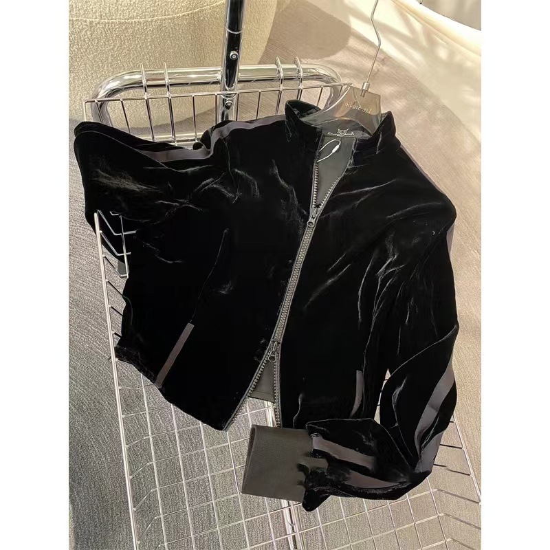 11 秋と冬のセレブスタイルスポーツとカジュアルゴールデンベルベットスーツ女性のヨーロッパ製のジッパーカーディガンストレートパンツツーピーススポーツウェア