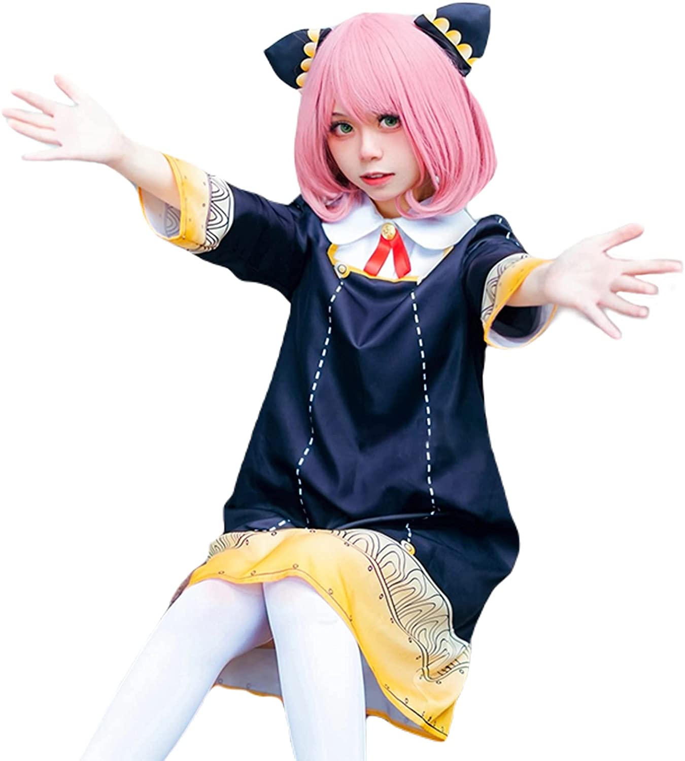 スパイファミリー　アーニャフォージャー　コスプレ衣装+ウィッグ