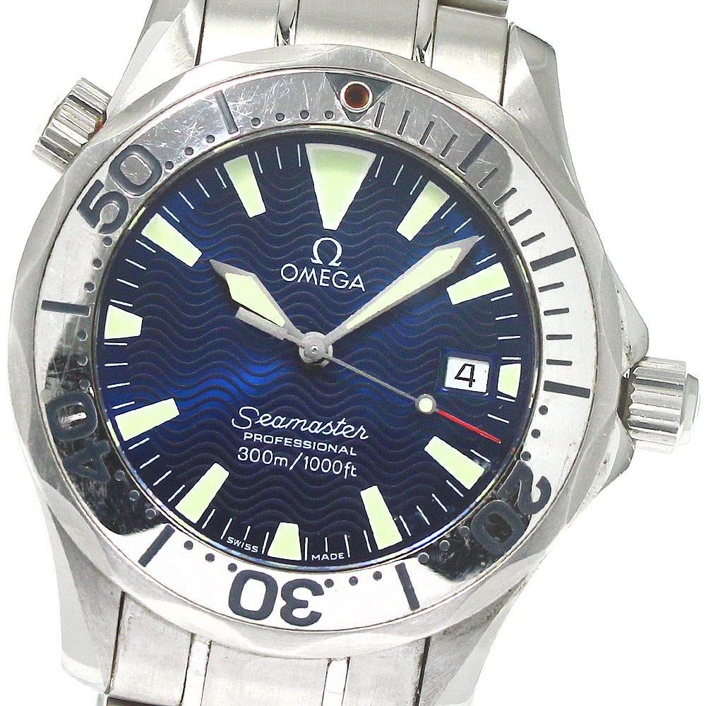 訳あり オメガ OMEGA 2263.80 シーマスター300 デイト クォーツ ボーイズ _780543【中古】