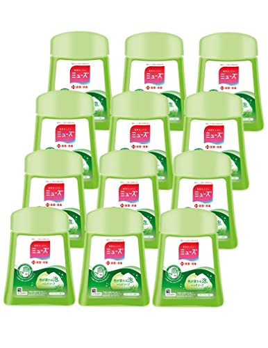 【医薬部外品】 MUSE (ケース販売) ミューズ ノータッチ 泡 ハンドソープ 詰め替え グリーンティー 250ml (約250回分) 自動ディスペンサー×12個入