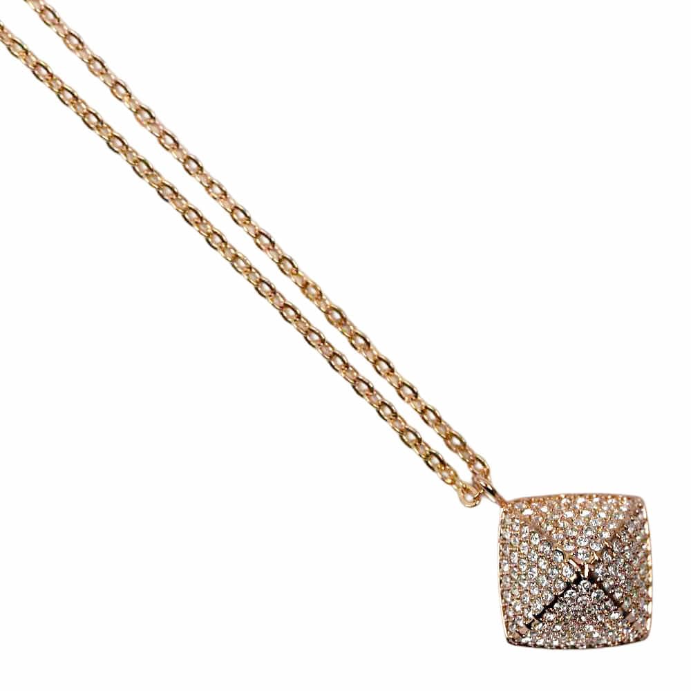 スワロフスキー ネックレス ペンダント レディース クリア ローズゴールド SWAROVSKI TACTIC HANGER 1179787