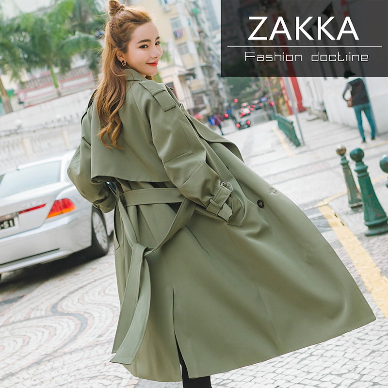 【送料無料】人気 新型 ★★ZAKKA★★ 韓国ファッション レディース服/ロングコート/大きいサイズ/韓国 コート/トレンチコート/ミリタリー 【送料無料】人気 新型 ★★ZAKKA★★ 韓国ファッション レディース服/ロングコート/大きいサイズ/韓国 コート/トレンチコート/ミリタリー