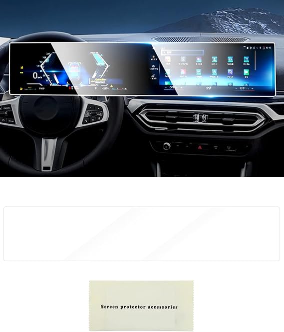 for BMW iX i3 i4 i7 X5 X7 G20 G30 用スクリーンプロテクター2022年 2023年 2024年 i4 i8 X6 M3 M4 14.9インチ+12.3インチ スクリー