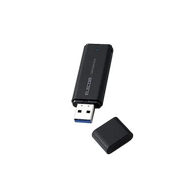 他サイト： 【即納】エレコム 外付けSSD 1TB ポータブル USB 5Gbps / USB3.2（Gen2）対応 小型 キャップ式 ブラック ESD-EMC1000GBKの商品画像