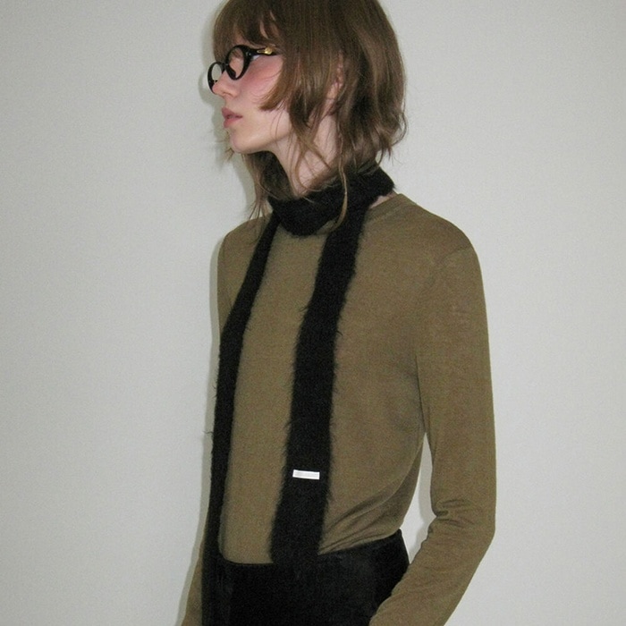 ☆送料・関税込☆LOW CLASSIC★SOFT ALPACA MUFFLER★ LOW CLASSIC】 SOFT ALPACA SLIM MUFFLER : 3COLOR