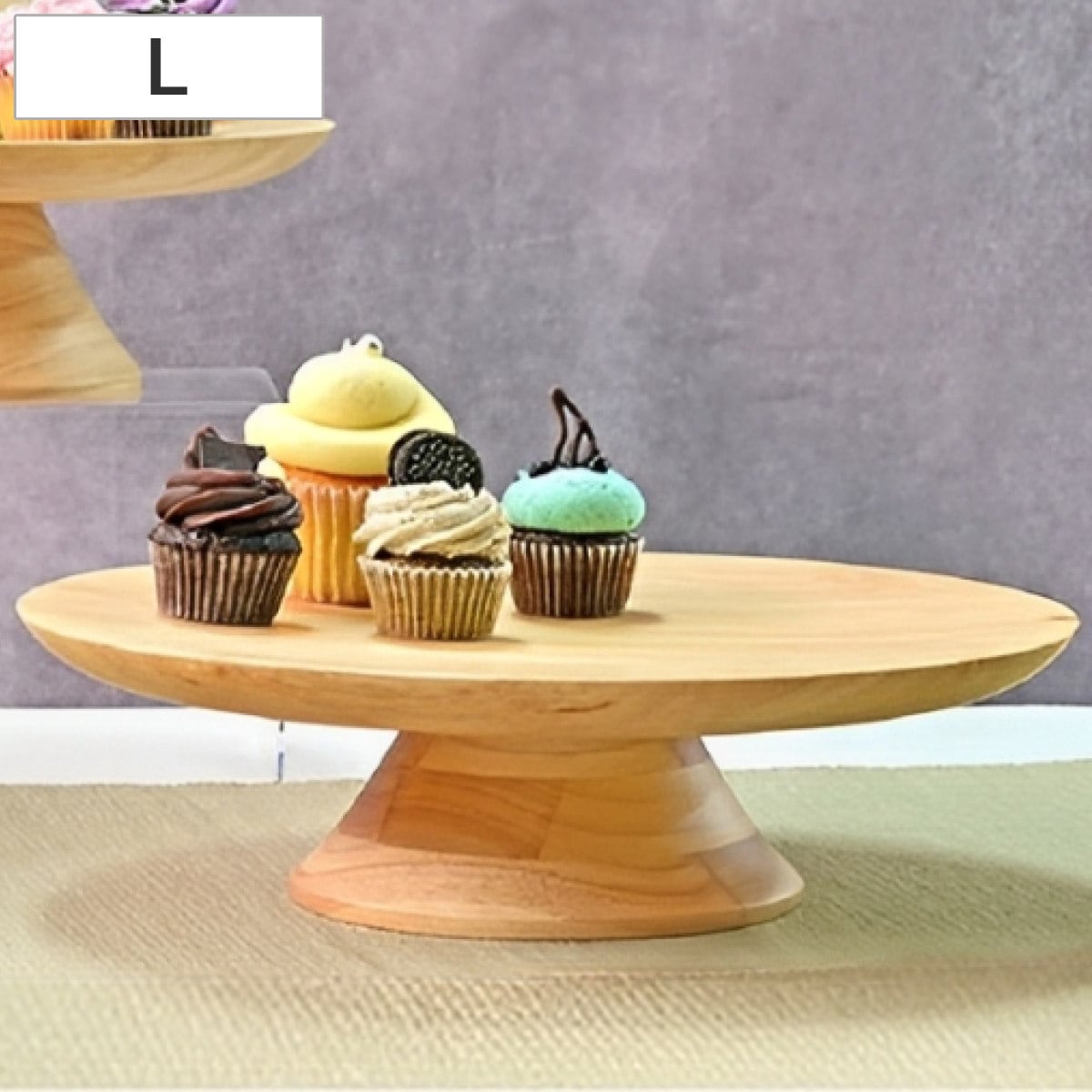 ケーキスタンド L 直径30cm 木製 皿 お皿 プレート デザート ケーキ 食器 スタンド ケーキ台 ケーキトレー 1段 おしゃれ かわいい 北欧 北欧風 ディスプレイ 飾る ティータイム