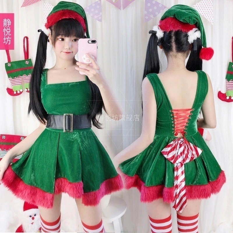 クリスマス 服 成人女性 クリスマス 服舞台 表演出服 クリスマス ツリーセ クシー ワンピース 緑