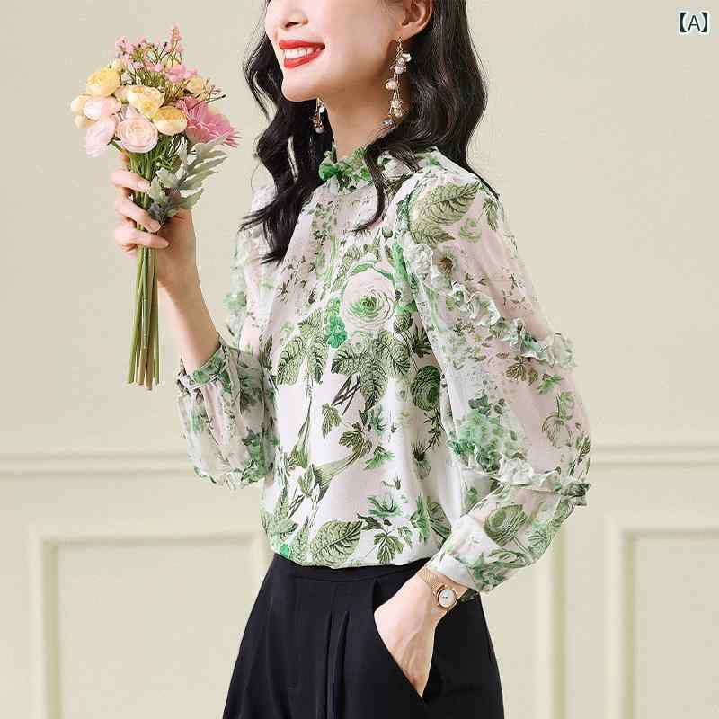 レディース シャツ ブラウス 長袖 アーバン ノーブル スタイリッシュ ショッピング オフィス 学校行事 快適コーデ 婦人