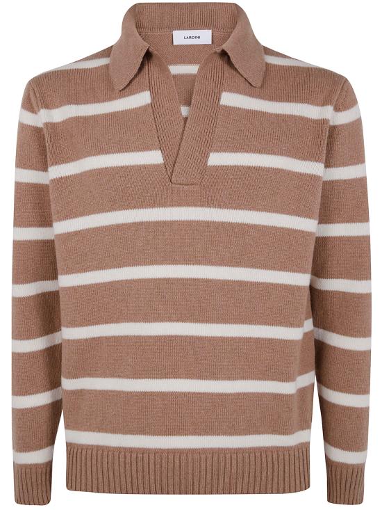 LARDINI Men Polo Shirts AALPML57 AA65013 420PA BROWN