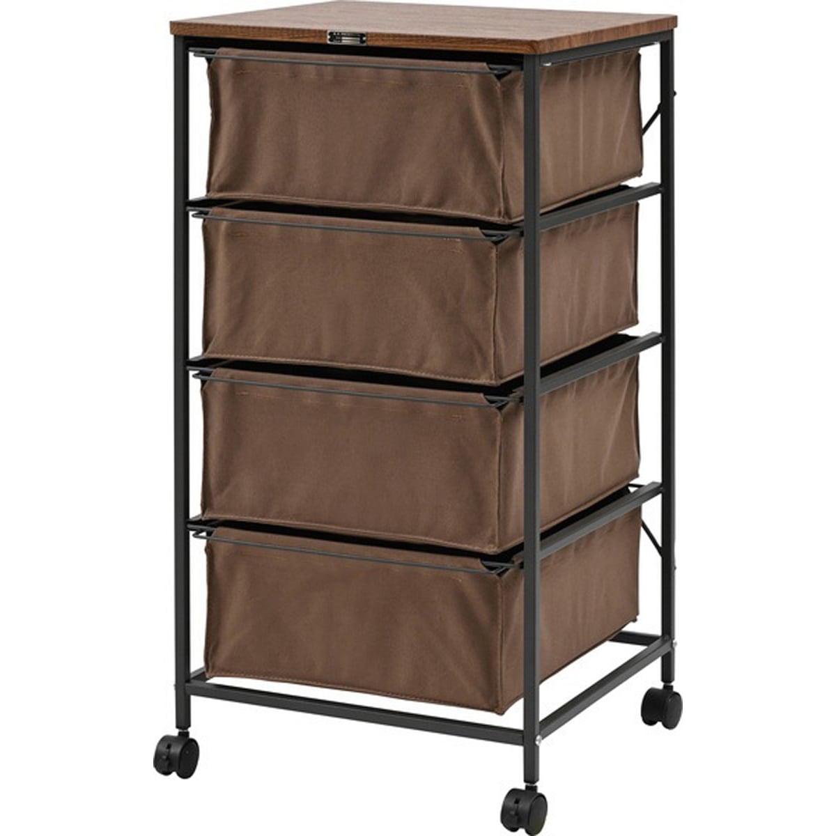 チェスト 4段 MIP-574BR MIP-574GY MIP-574IV キャスター付き 収納 箪笥 たんす タンス ファブリック 衣類 ランドリー シンプル 引き出し ブラウン 茶 グレー 灰 ア