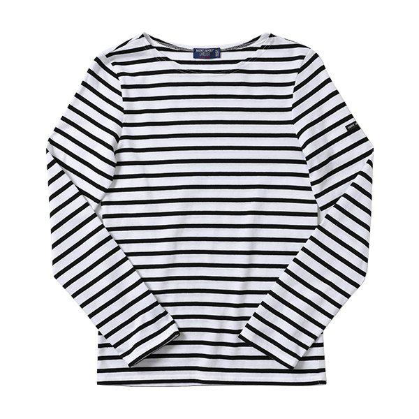 9858 NEIGE NOIR ミンククジラ モダン ストライプ ユニセックス 長袖Tシャツ