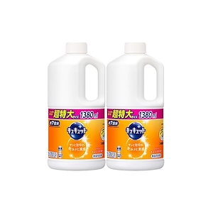 【まとめ買い】キュキュット 除菌 食器用洗剤 オレンジ 詰め替え用 スーパージャンボサイズ 1380ml 2個