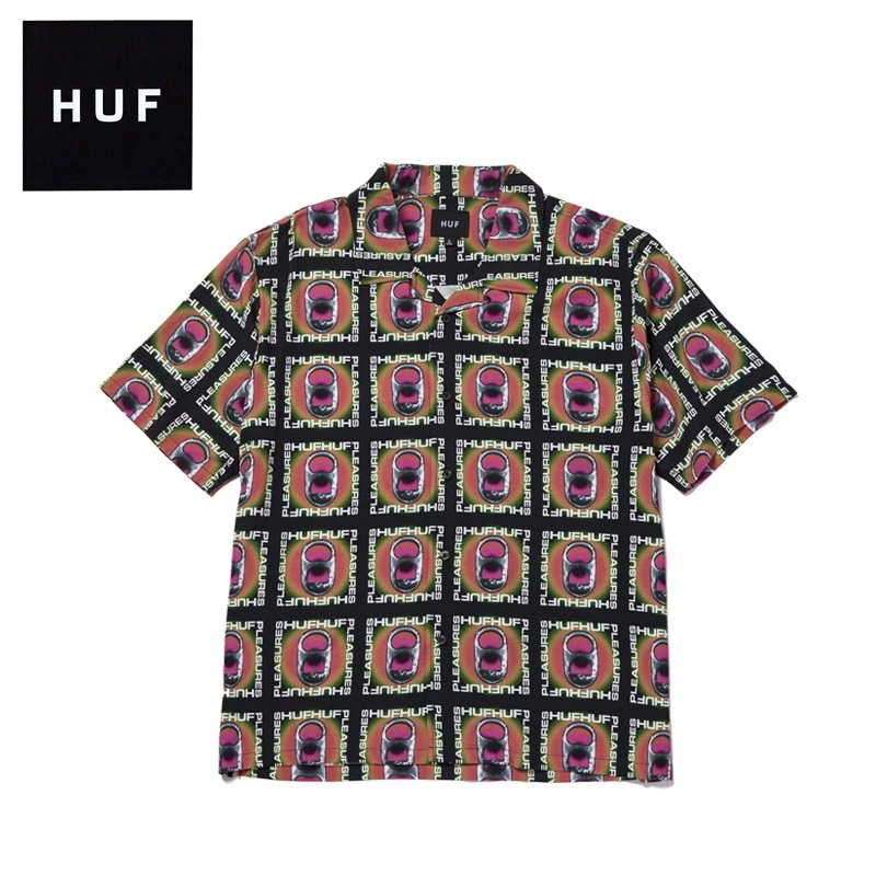 ハフ PLEASURES POP TOP RAYON WOVEN SHIRT プレジャーズ 半袖シャツ/メンズ [AA]