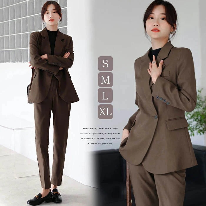 スーツセットアップ2点上下セット気質 通勤スーツ セットアップ 韓国ファッション ビジネスウェア 高級感 フォーマルスーツ卒業式 卒園式 入学式 スーツQ5-0414-0292