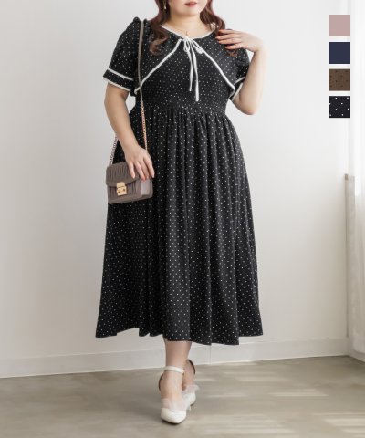 大きいサイズ レディース LL 3L 4L XL XXL XXXL CLETTEオリジナルボレロドッキング風シャーリングワンピース