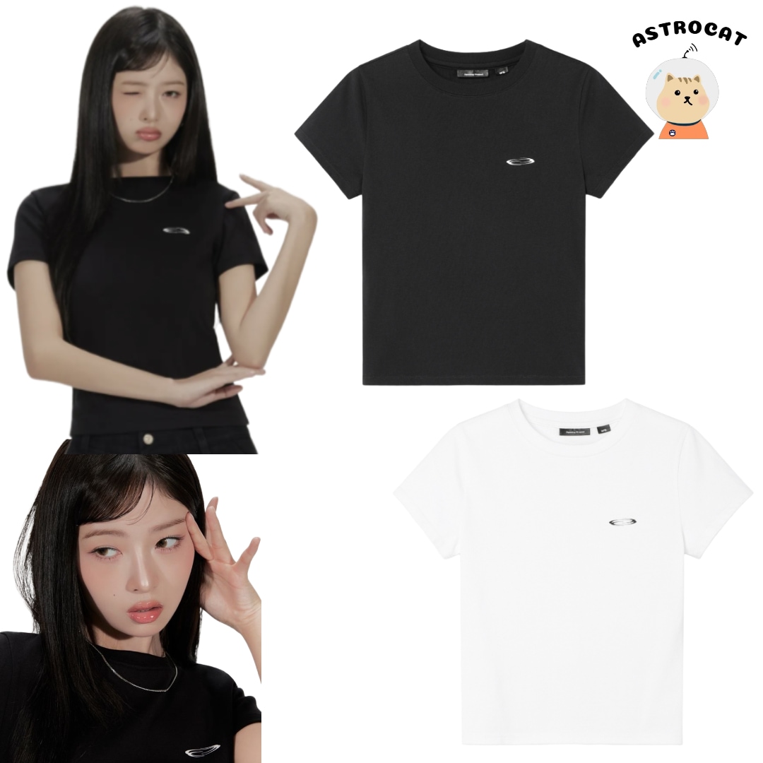 [IVEレイ着用][2枚1セット]W Small Logo T Shirt_2Colors(Black,White)