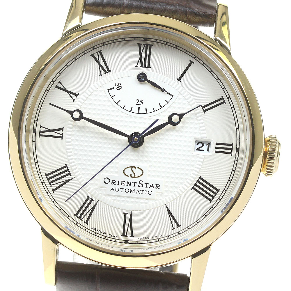 オリエント ORIENT WZ0321EL オリエントスター エレガントクラシック デイト パワーリザーブ 自動巻き メンズ _860127【中古】