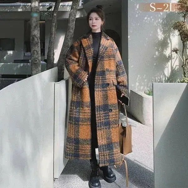 チェスターコート チェック柄 レディース ロングコート コクーンコート ドロップショルダー ロングチェスターコート 超ロング アウター 秋 冬 冬服 定番 オーバーサイズ カジュアル あったか 暖かい