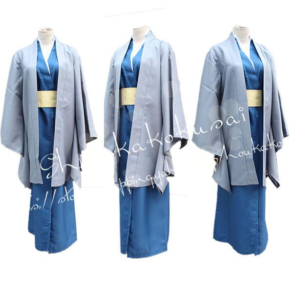【人気爆売れ】銀魂 ぎんたま 桂小太郎 和服 着物 浴衣 コスプレ衣装ウィッグ 下駄 道具刀 コスチューム コス イベント 演出服