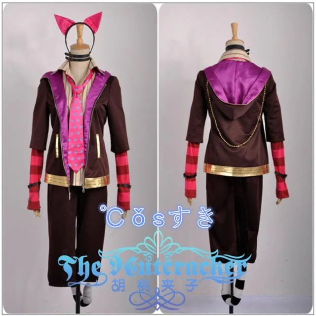 【短納期】夢王国と眠れる100人王子様 不思議国アリス チェシャ猫 ネコ NEKO 変装 仮装 コスチューム コスプレ衣装 cosplay衣装