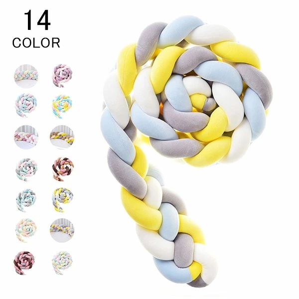 寝返り防止クッション ベッドガード ノットクッション ベビー ベッドガード クッション ベッドサイド サイドガード ベッドバンパー 赤ちゃん 結び目 部屋飾り 北欧 癒しアイテム 撮影 モノトーン 布